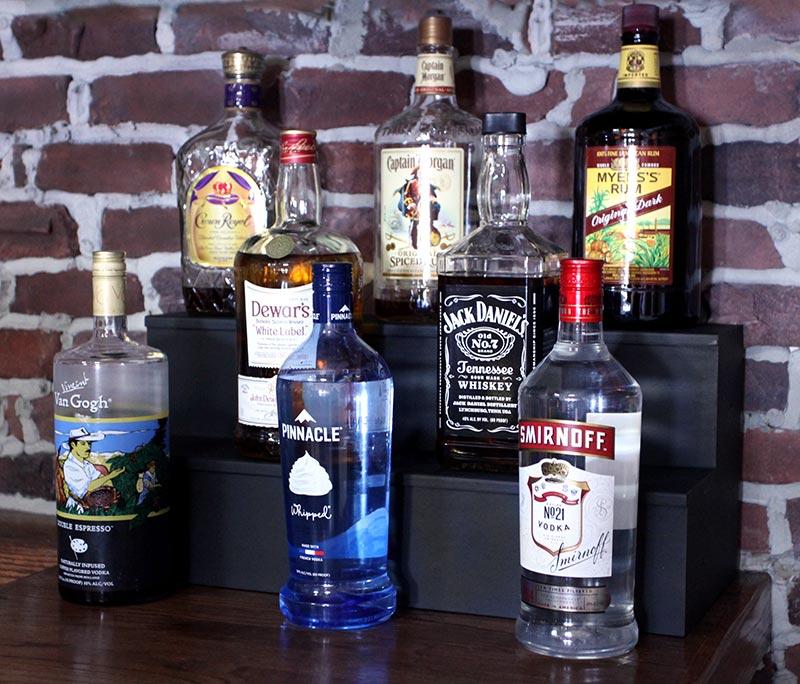 1.75 Liter Bottle Wooden Liquor Shelves - 3 Tier - Black - Image 2