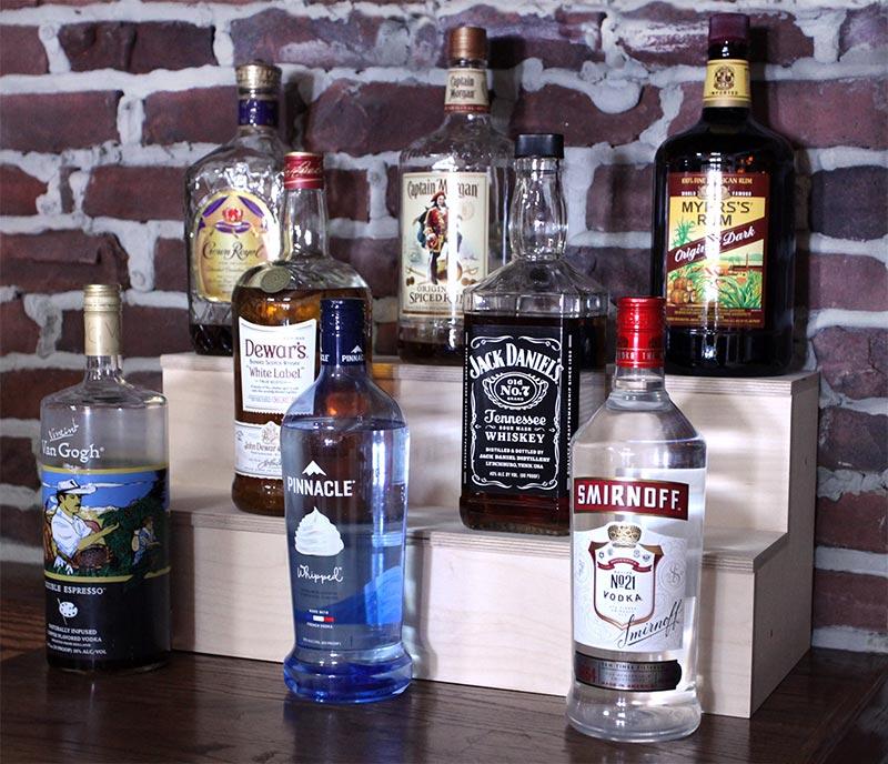 1.75 Liter Bottle Wooden Liquor Shelves - 3 Tier - Natural - Image 2
