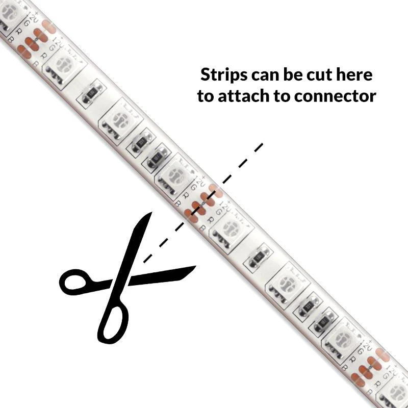 10MM LED 5050 Light Strip Kit - 5 meter Roll - IP20 - RF Controller - Image 11