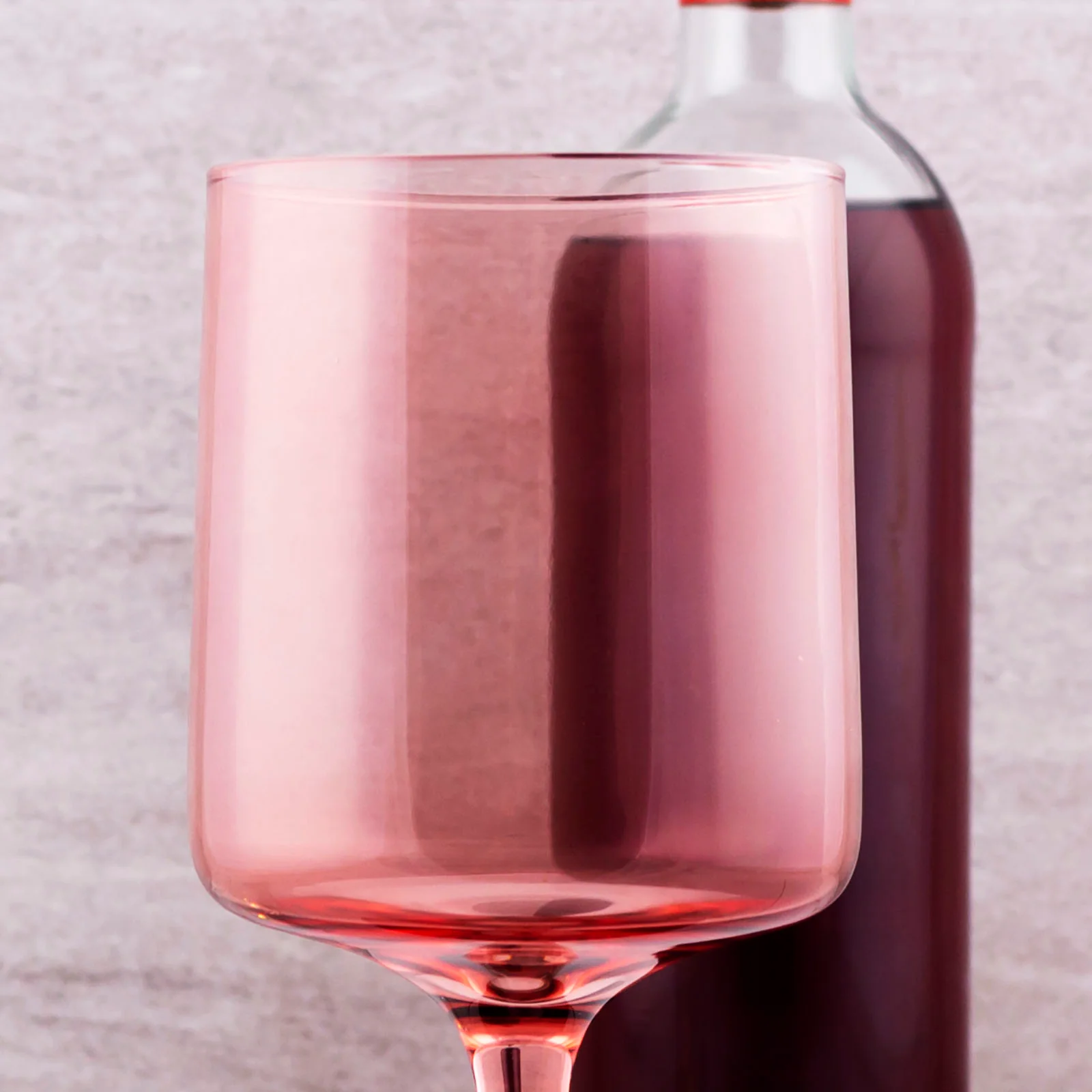 13.5 ounce - Mid Century Wine Glass - Blush - Image 3