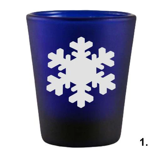 1.5oz Snowflakes Shots Glass Set - Image 2