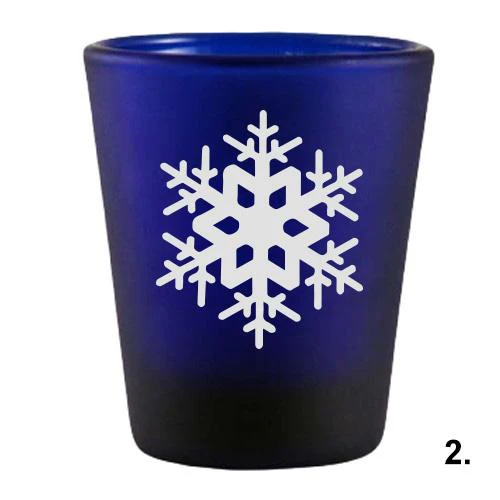 1.5oz Snowflakes Shots Glass Set - Image 3