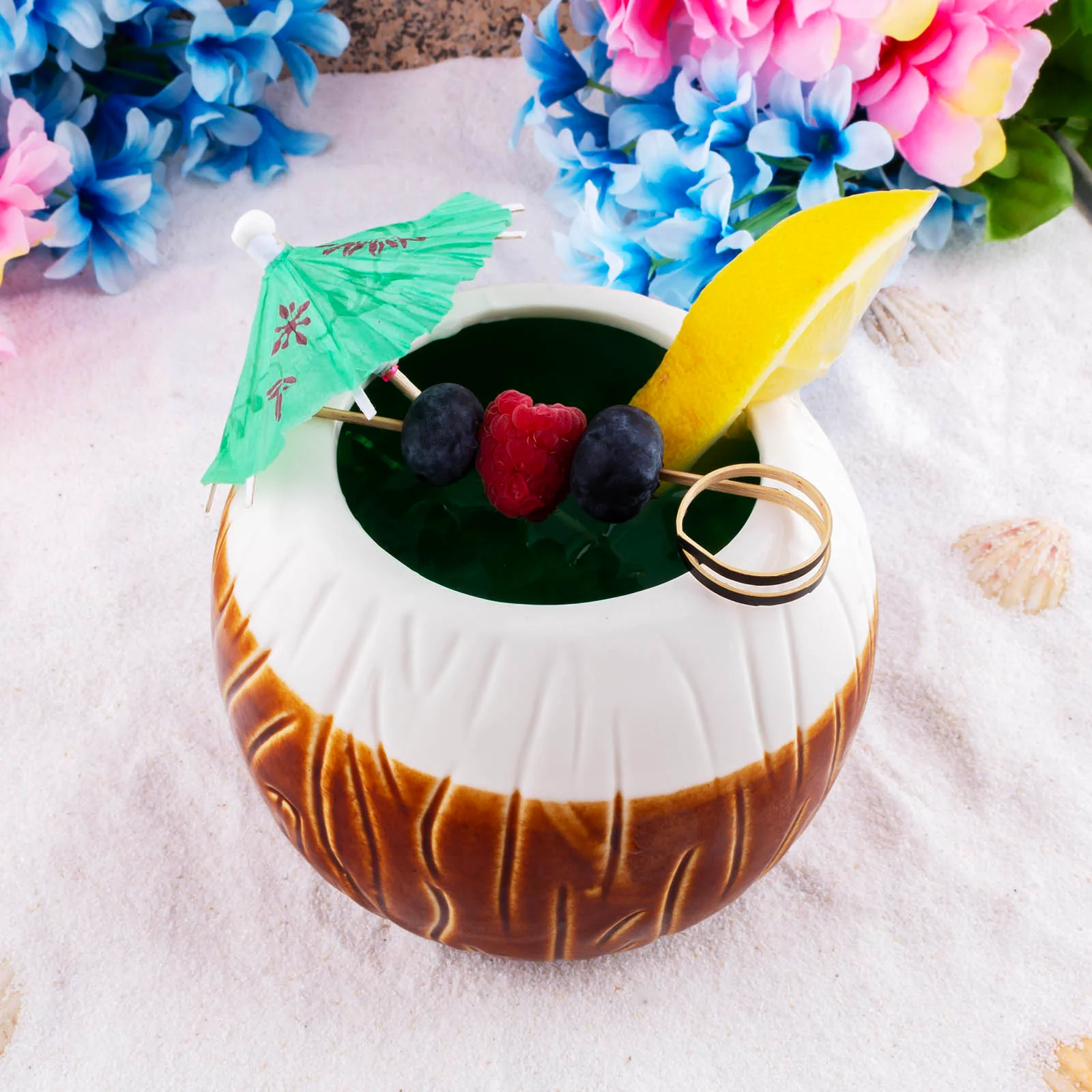 Ceramic Coconut Tiki Mug (16 ounce) - Image 3