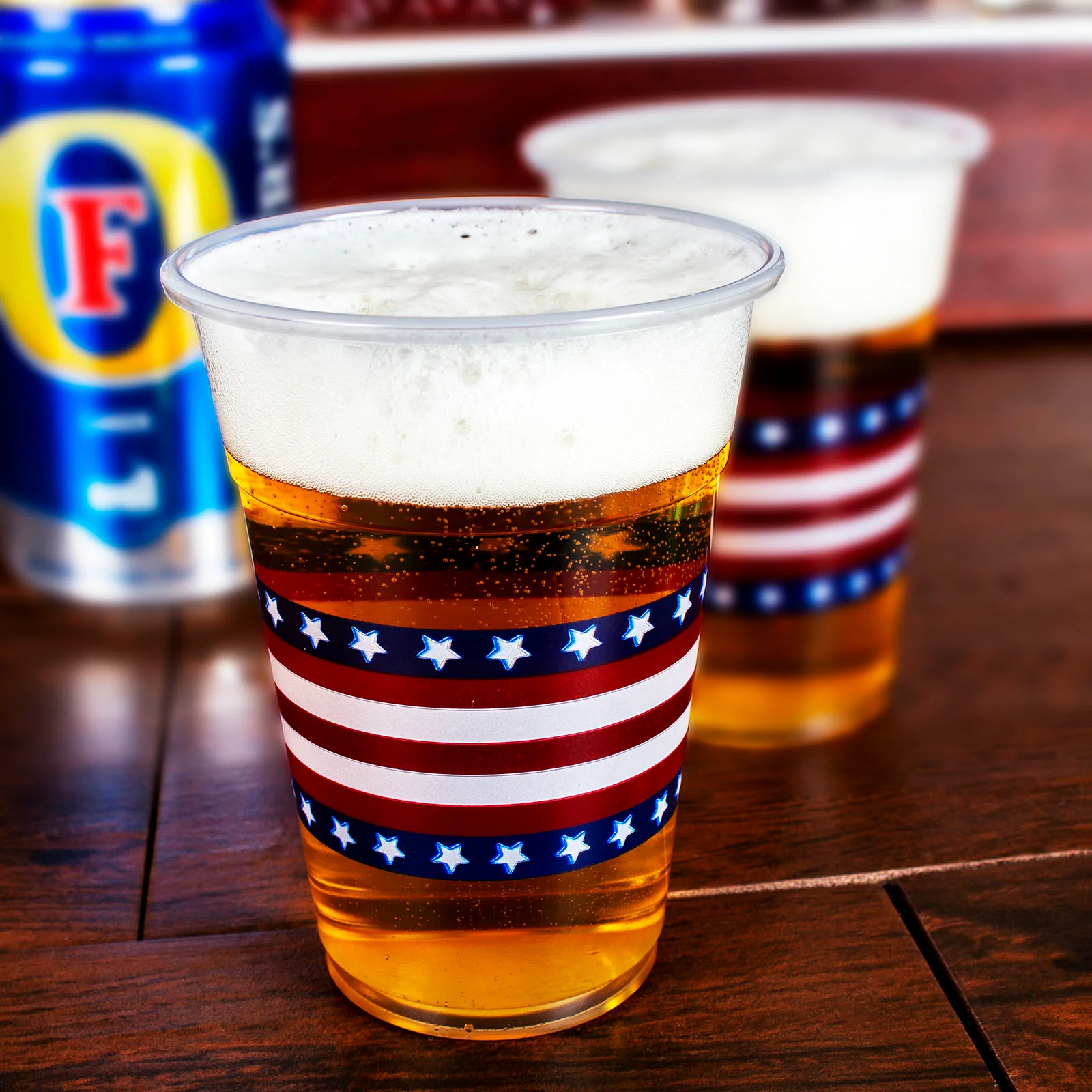 16 ounce - Soft Plastic Cups - Flag 20 Ct. - Image 2