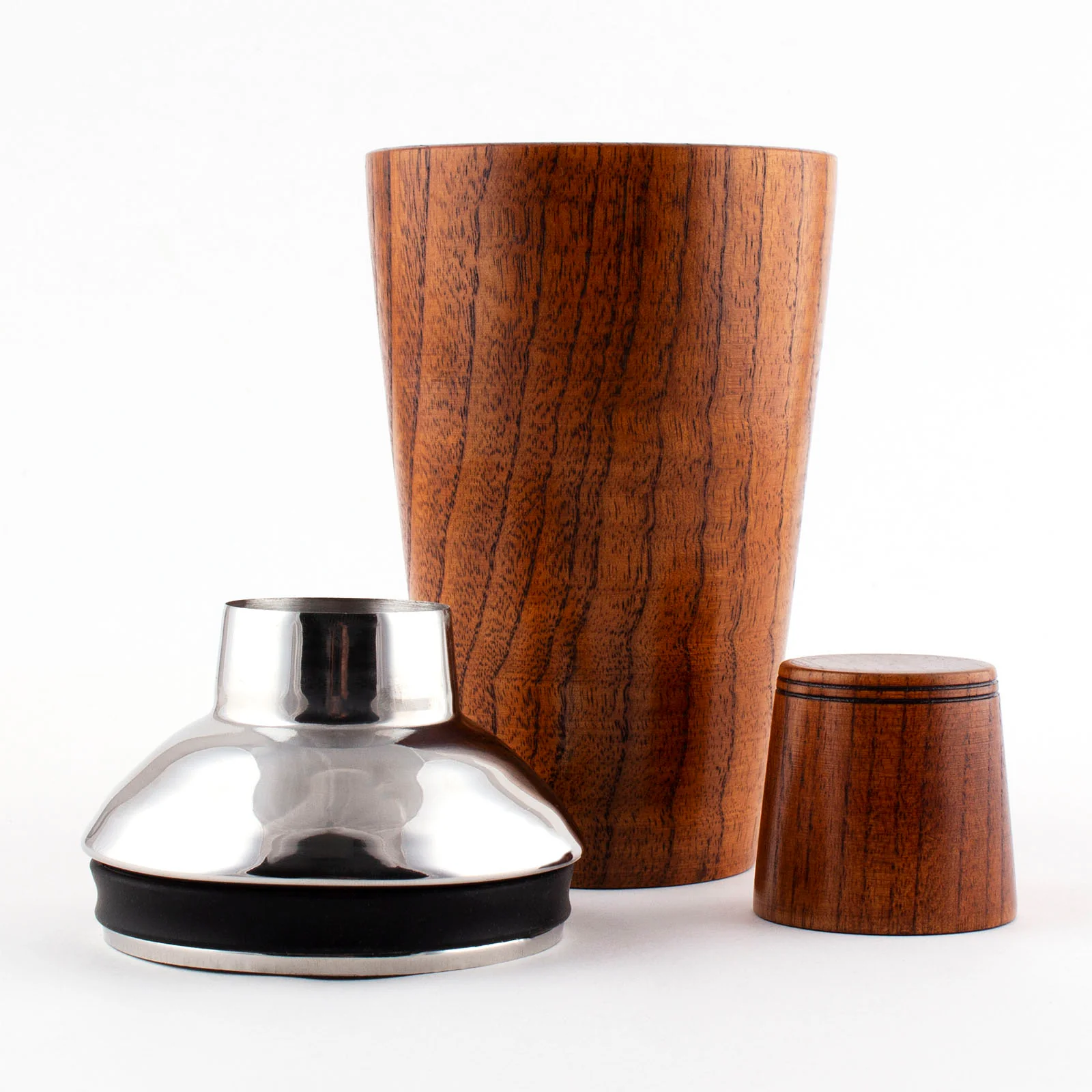17 Ounce - Solid Wood 3 Piece Cocktail Shaker - Image 3