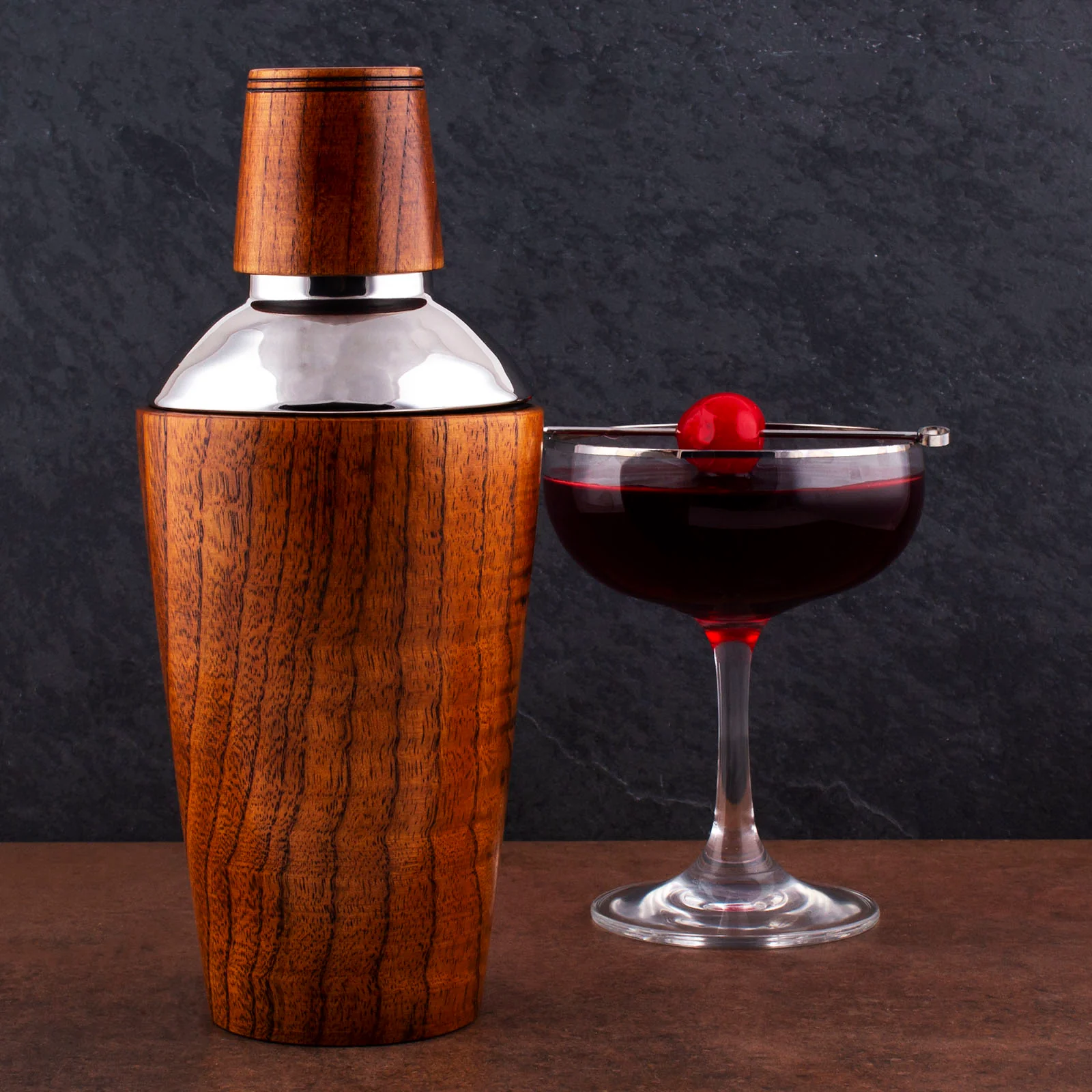 17 Ounce - Solid Wood 3 Piece Cocktail Shaker - Image 4