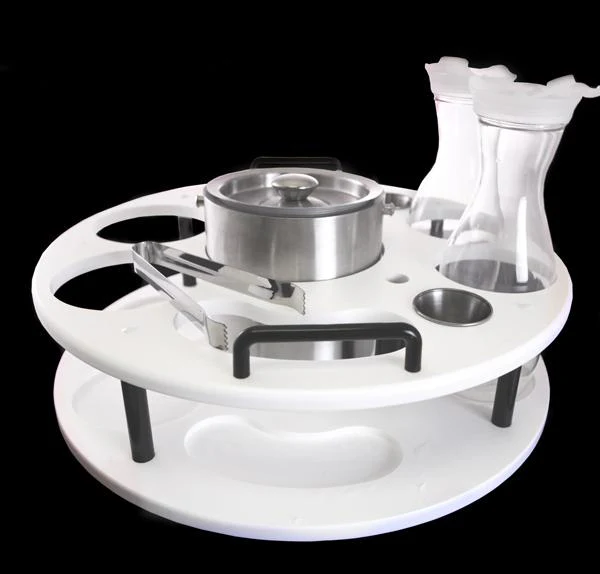 18 inch Plastic Bottle Service Tray - Holds 2 Bottles - Image 5