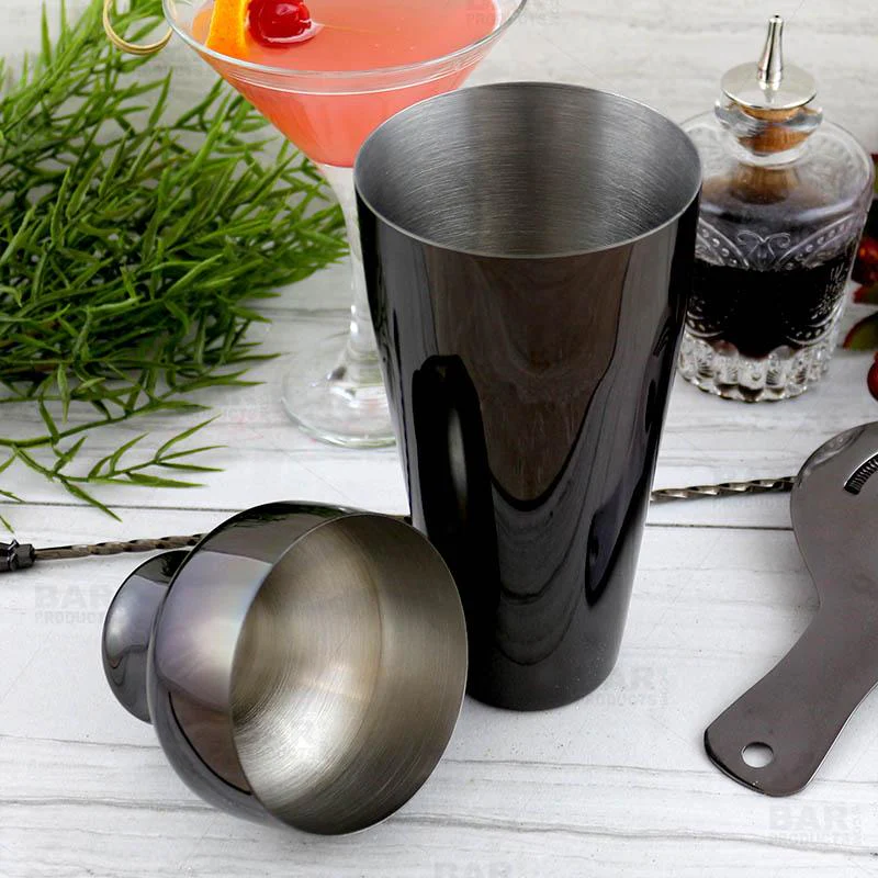 Olea™ 2 Piece Cocktail Shaker - Gun Metal Plated Parisian Style - 20 ounce - Image 3