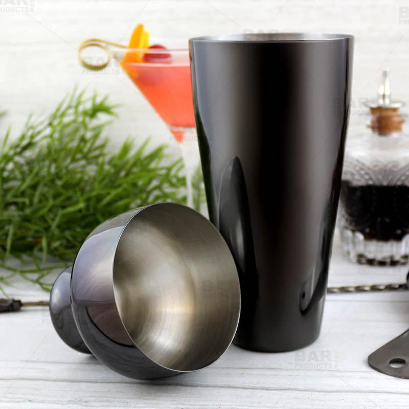Olea™ 2 Piece Cocktail Shaker - Gun Metal Plated Parisian Style - 20 ounce - Image 4