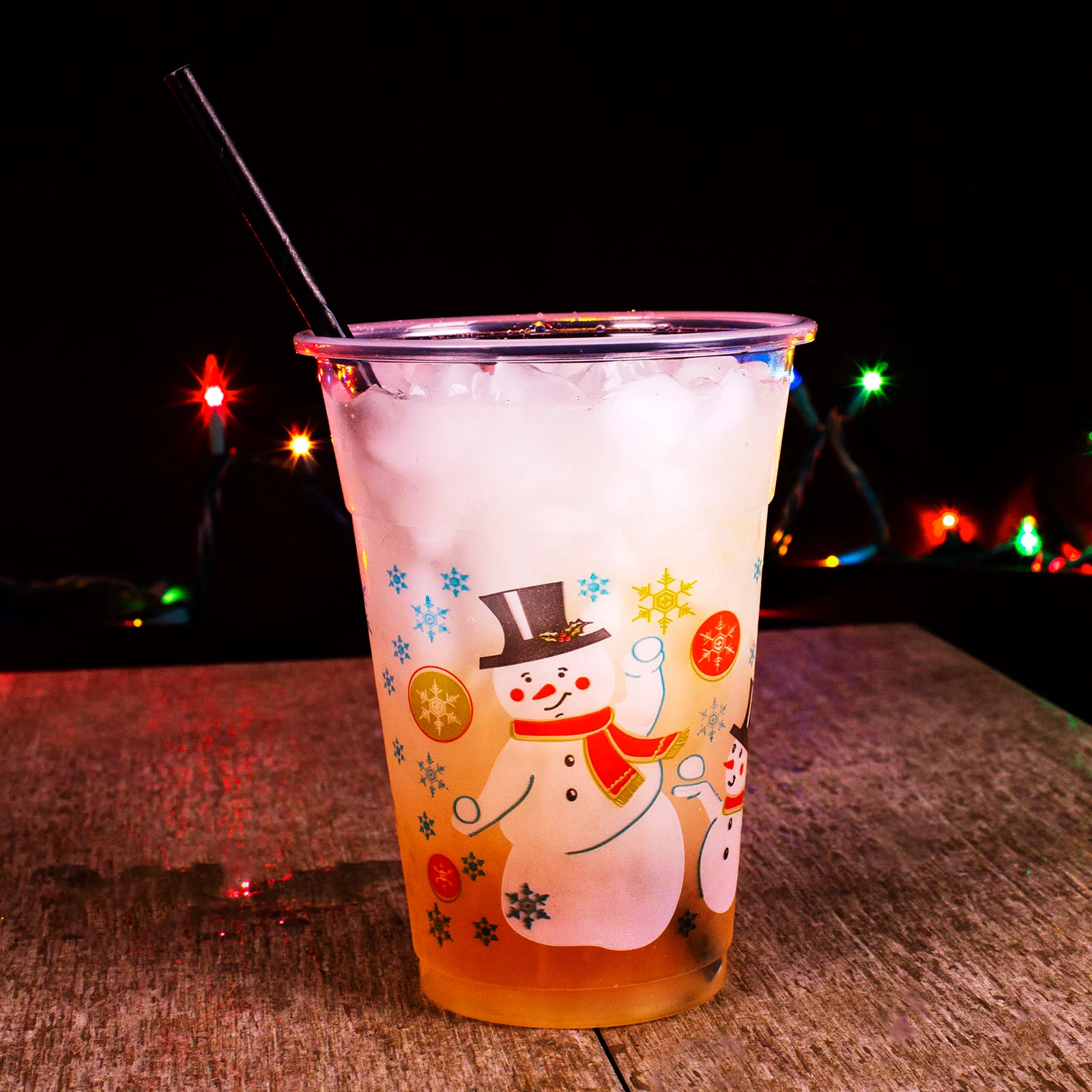 20 ct Snowman Plastic Cups -16 oz. - Image 2