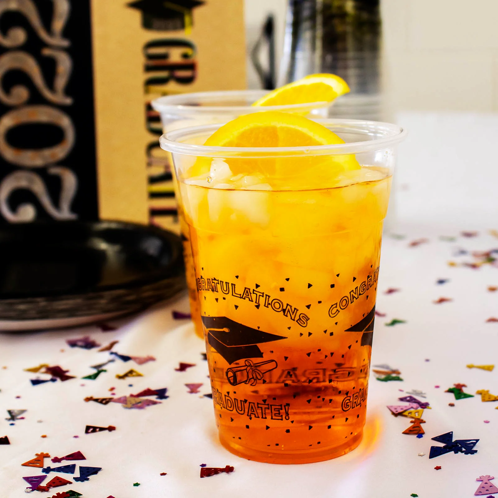 20ct. Graduation Soft Plastic Cups - 16 ounce - Image 2