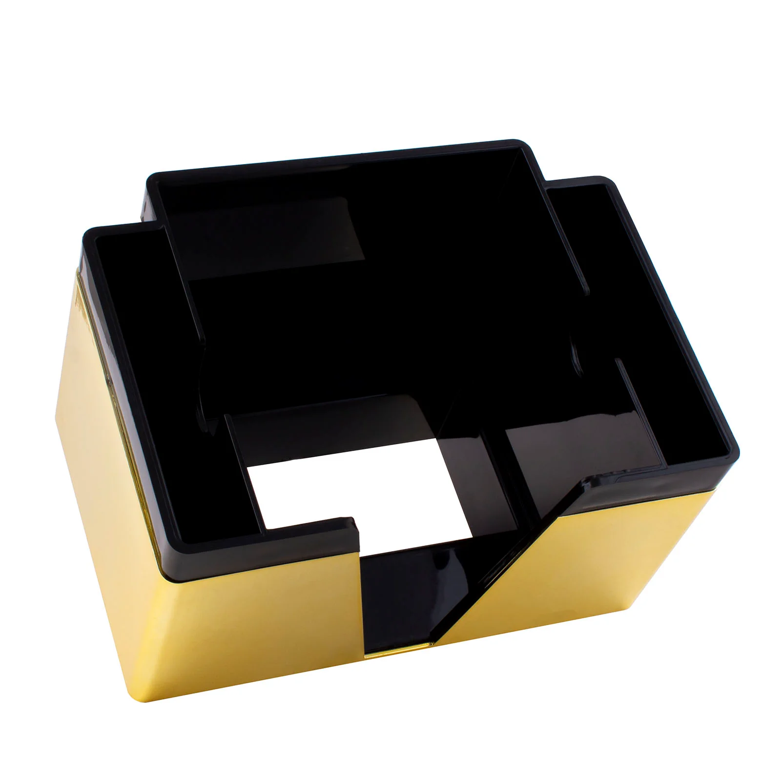 3 COMPARTMENT BAR NAPKIN CADDY - BLACK AND GOLD - Image 3