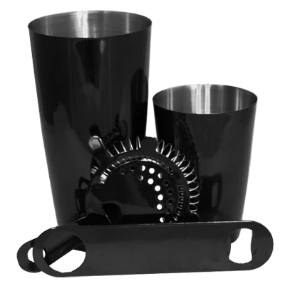 Four Piece Bar Set Black