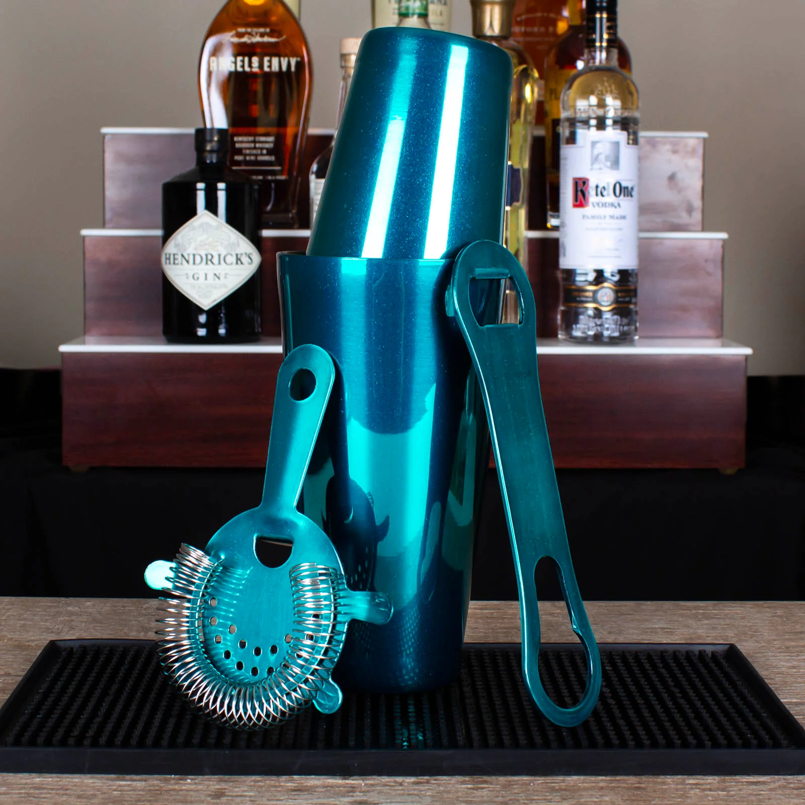 4 Piece Bar Set w/ V-Rod® - Glitter Teal - Image 3