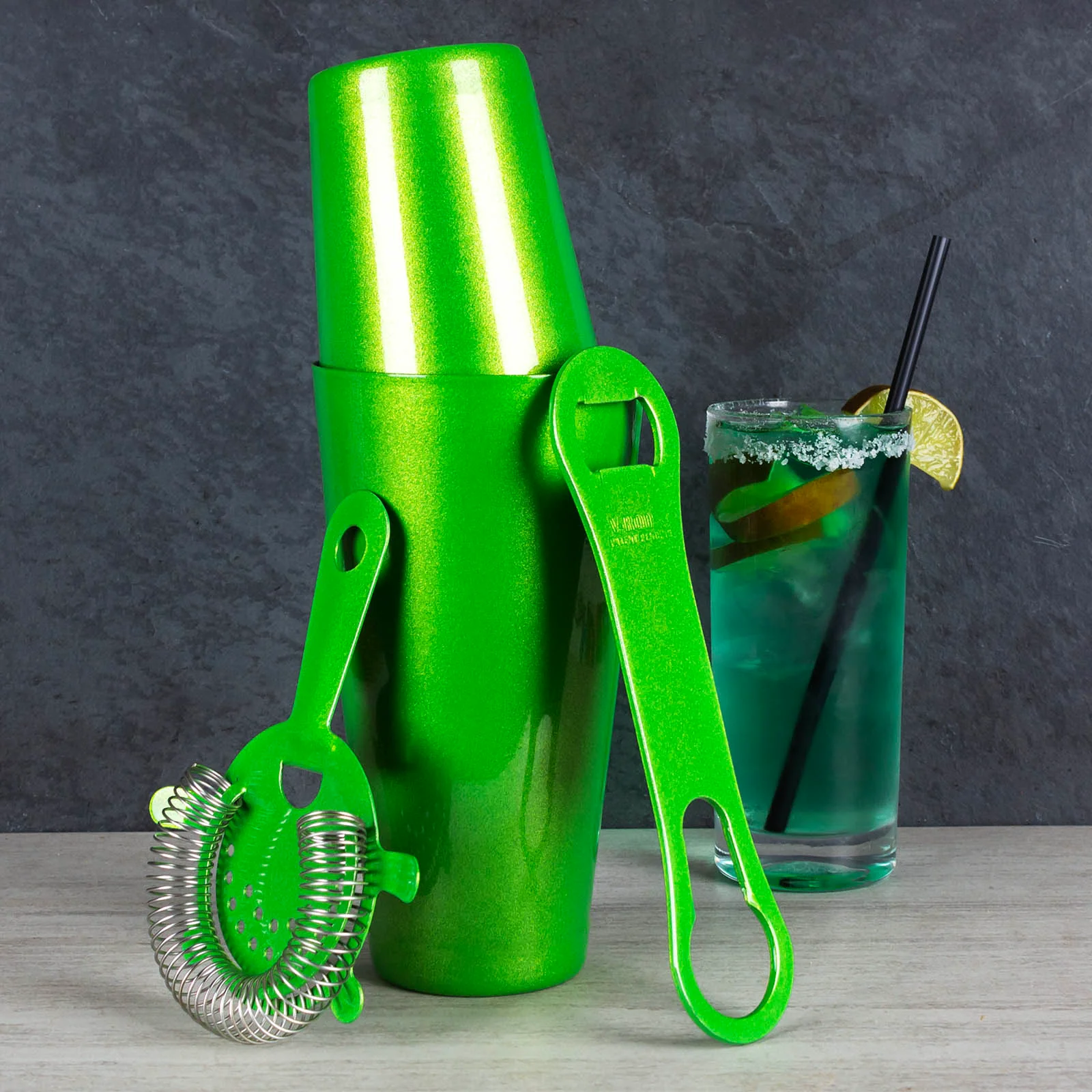 4 Piece Bar Set w/ V-rod® - Shimmer Green - Image 2