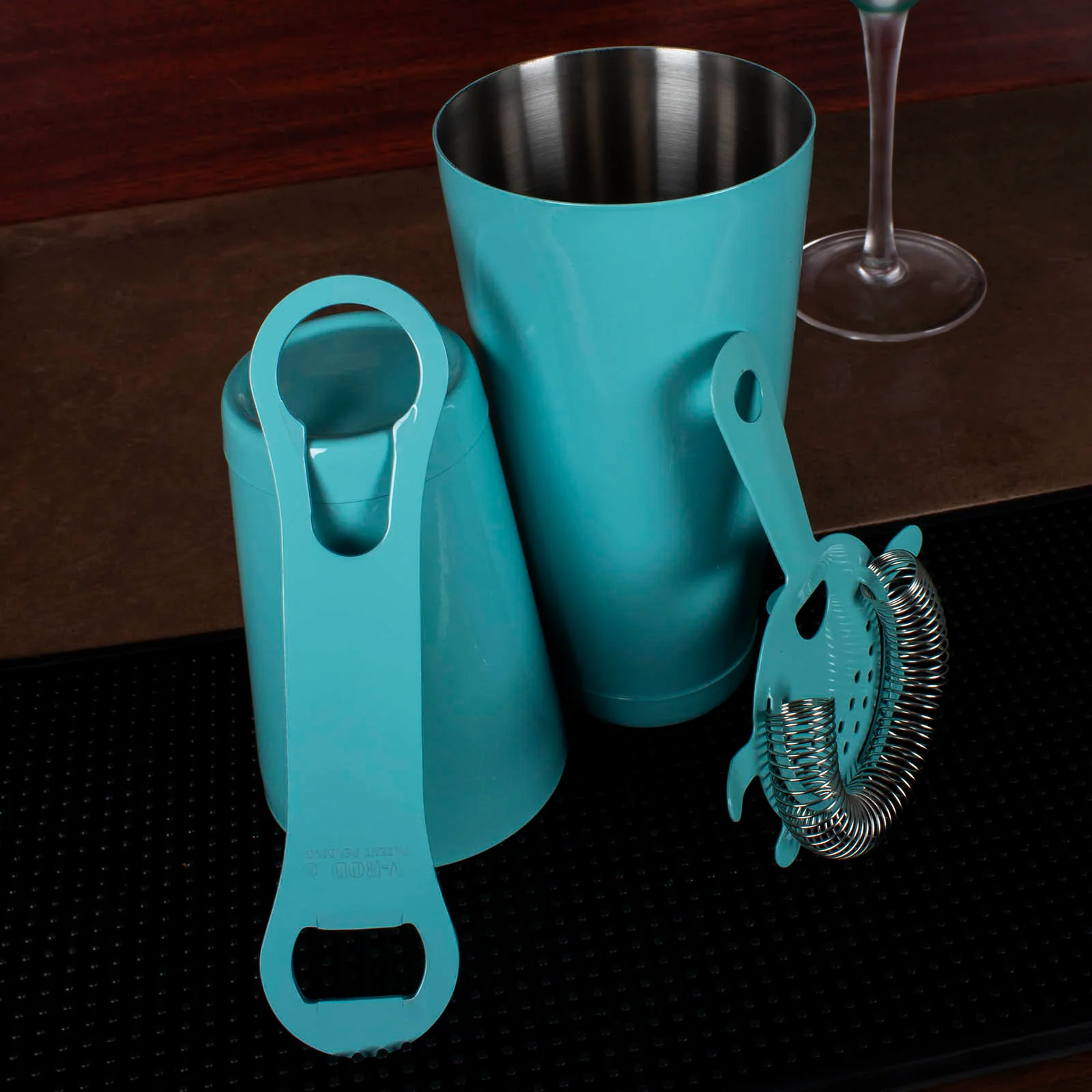 4 piece Bar Set with V-Rod® - Mint Blue - Image 3