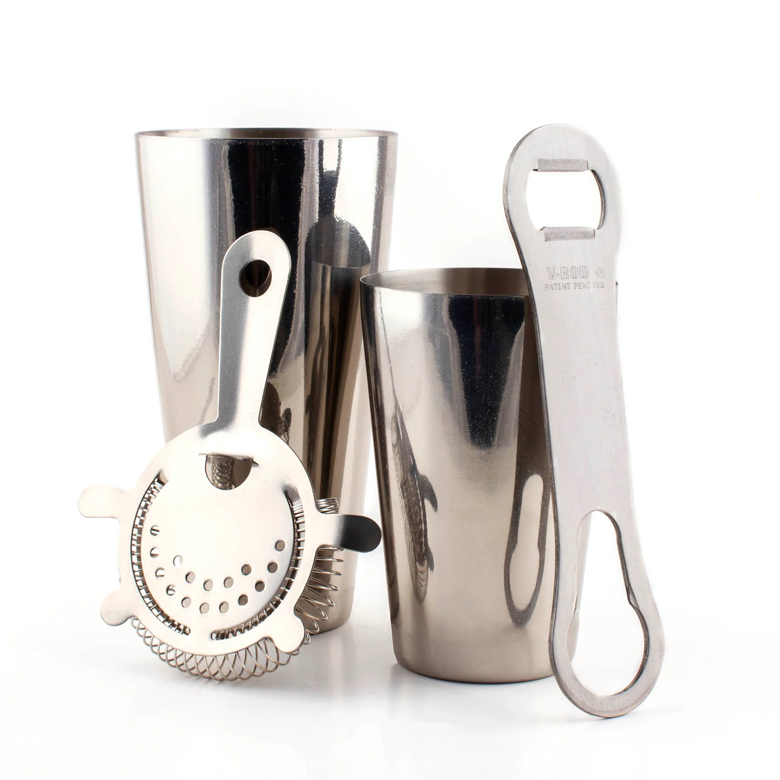 4 Piece Silver Glitter Bar Set with V-Rod®