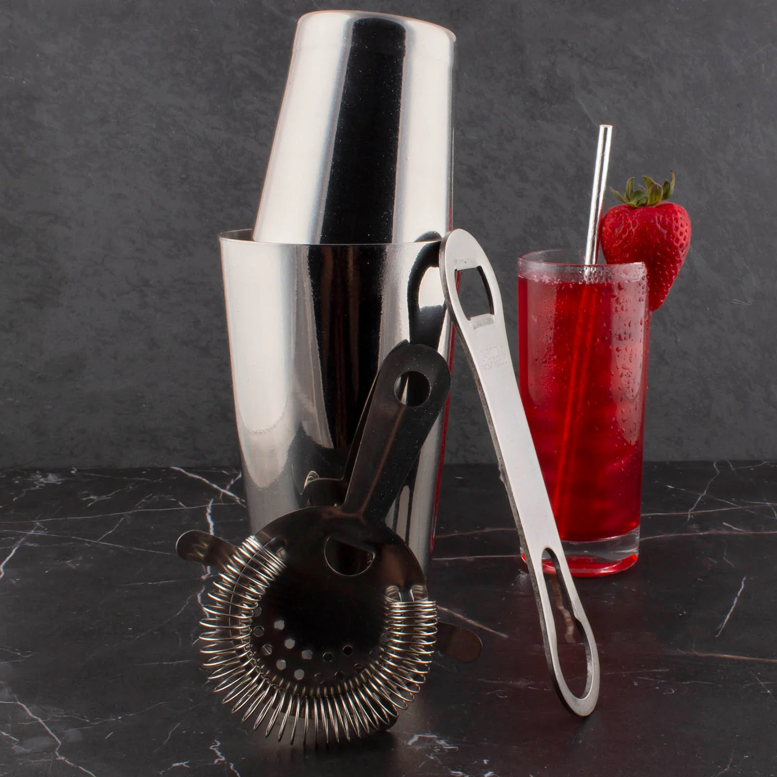 4 Piece Silver Glitter Bar Set with V-Rod® - Image 2