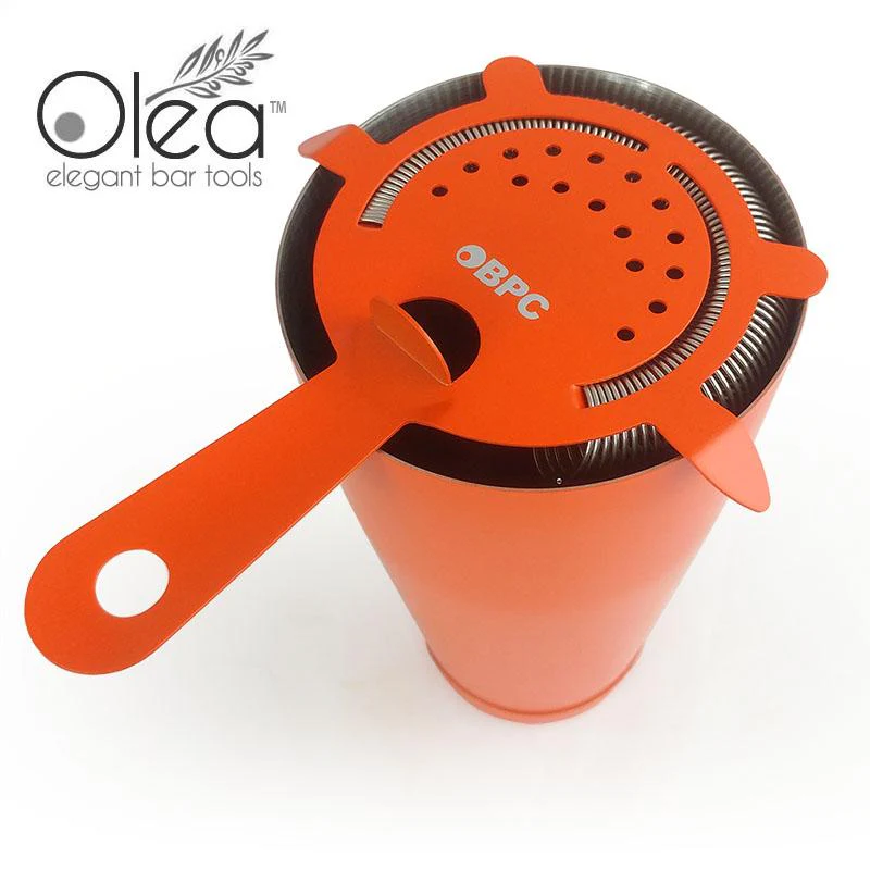 Olea™ 4 Prong Cocktail Strainer - Metallic NEON Orange - Image 3
