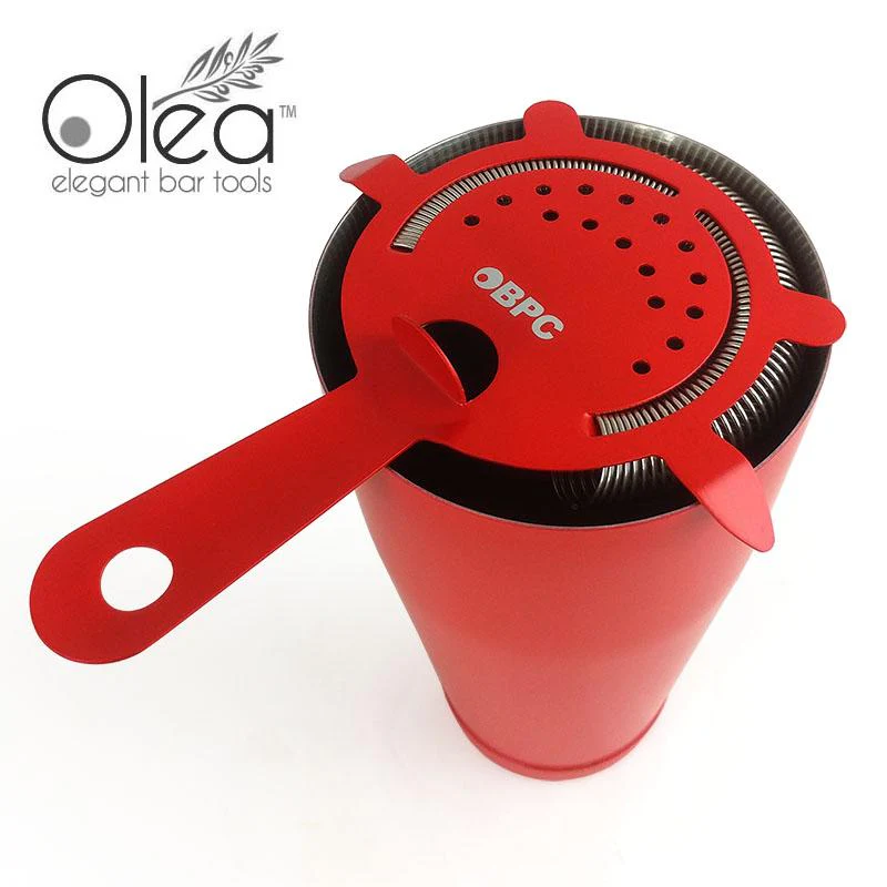 Olea™ 4 Prong Cocktail Strainer - Metallic NEON Red - Image 4