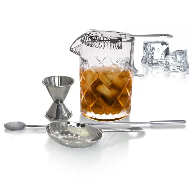 5 piece Diamond Pattern Professional Stirred Cocktail Set - Image 3