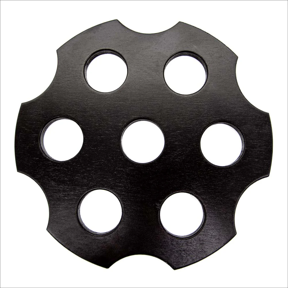 6-Shooter Wood Shot Glass Serving Tray and Bottle Topper - Black or Stained - Image 9
