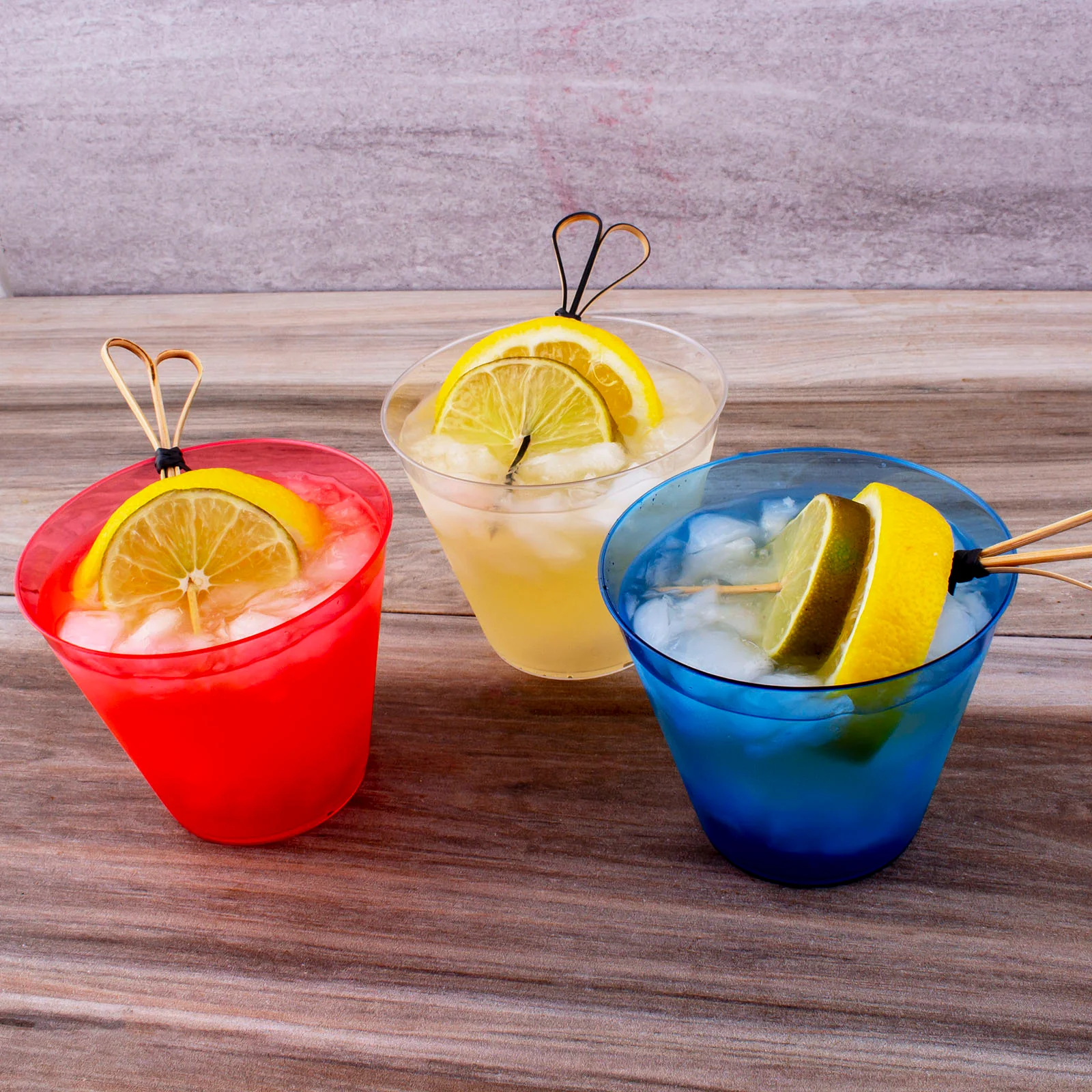 9 ounce - Red, Clear, and Blue Tumblers - 20ct. - Image 3