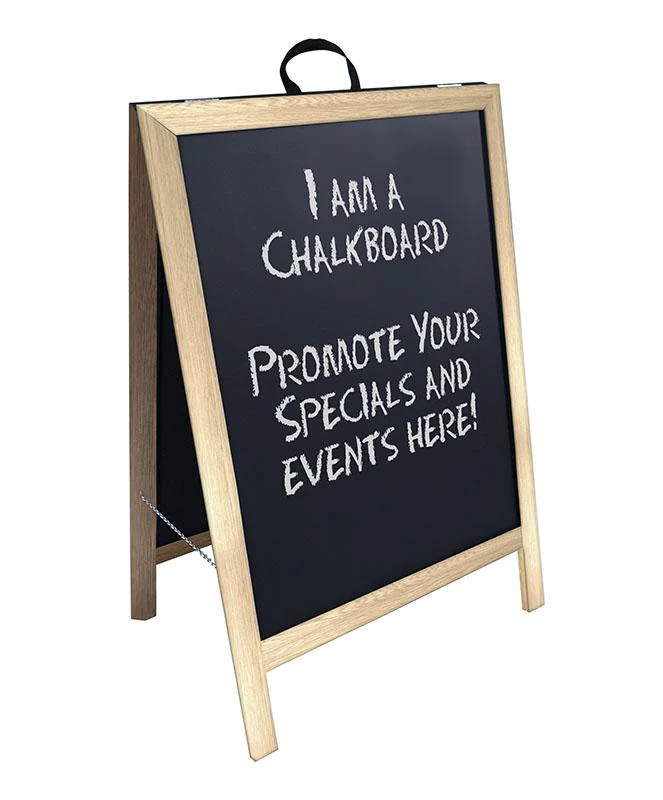 A-Frame Sidewalk Chalkboard Sign – Double Sided