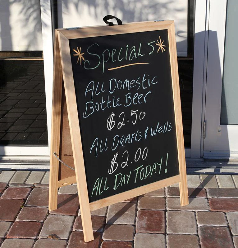 A-Frame Sidewalk Chalkboard Sign – Double Sided - Image 4