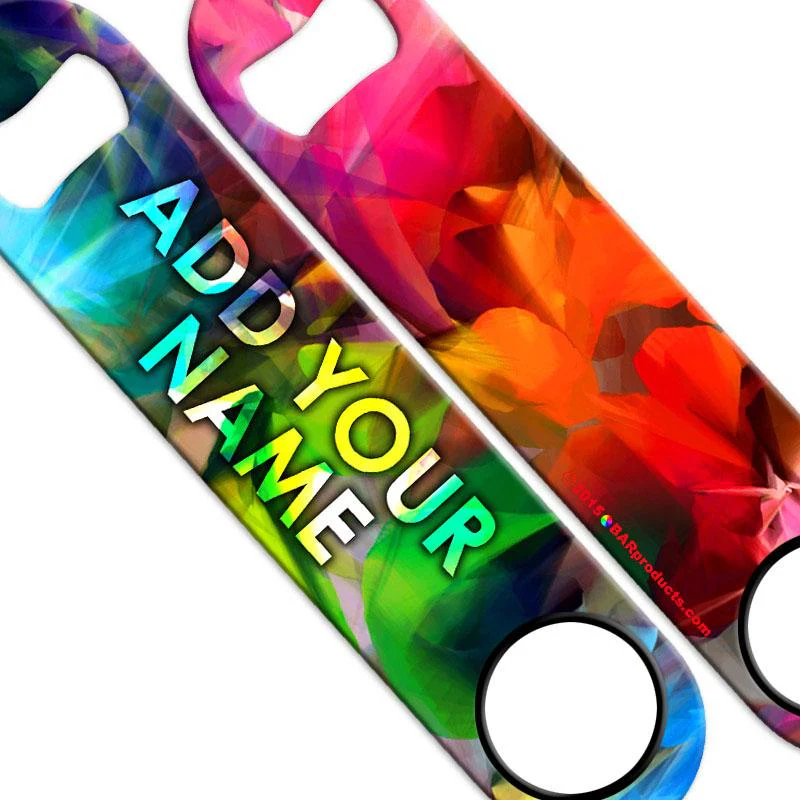 Abstract Colors Speed Bottle Opener – ADD YOUR NAME