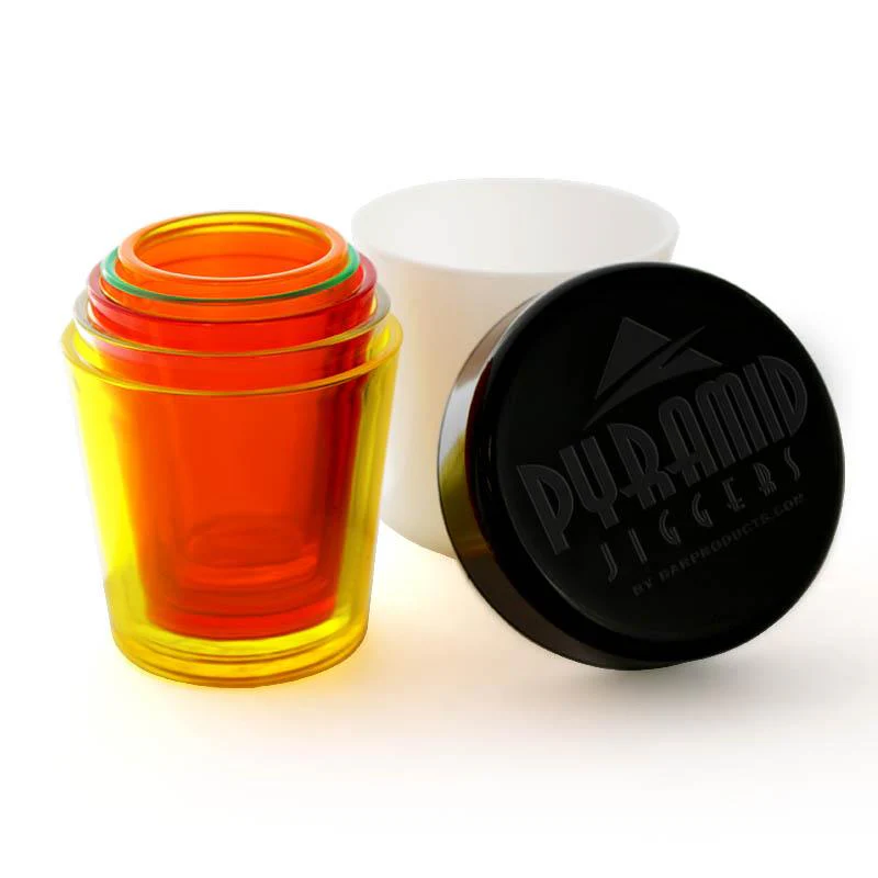 Acrylic Pyramid™ Jiggers - Multi Colored