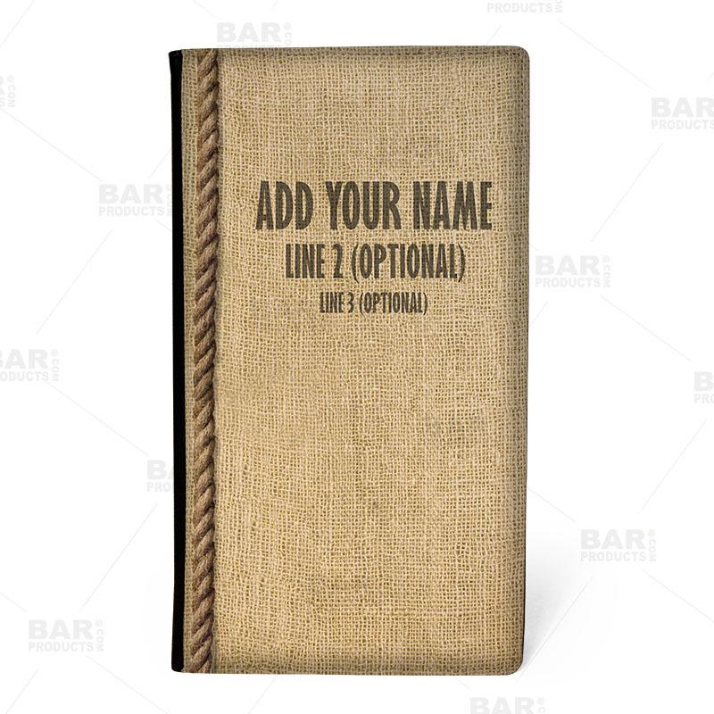 ADD YOUR NAME - Burlap Check Presenter - Image 4