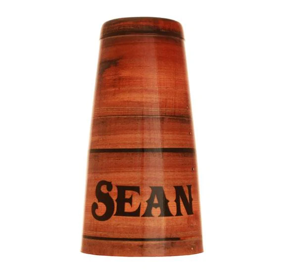 Wood Pattern Printed Cocktail Shaker Tin - 28 oz weighted - ADD YOUR NAME - Image 4