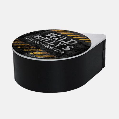 ADD YOUR NAME - Custom Hazard Grunge Glass Rimmer Lid - Image 2