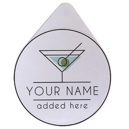ADD YOUR NAME - Custom Martini Glass Rimmer Lid