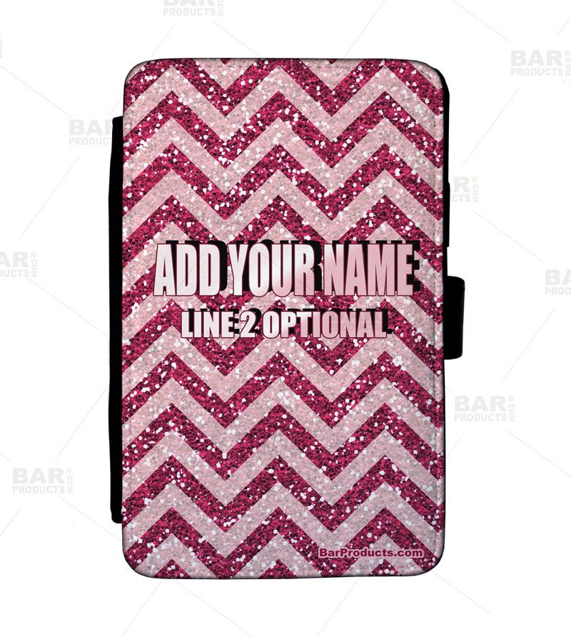 ADD YOUR NAME - Glitter Zig Zag Guest Check Pad Holder - Image 3
