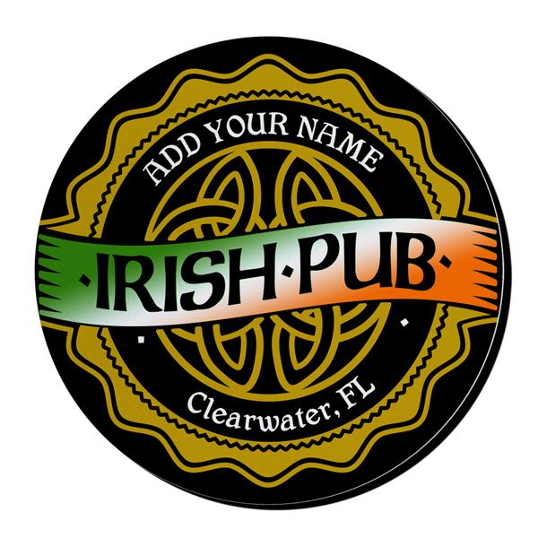 ADD YOUR NAME - Irish Pub Beer Bucket Coaster - Image 3