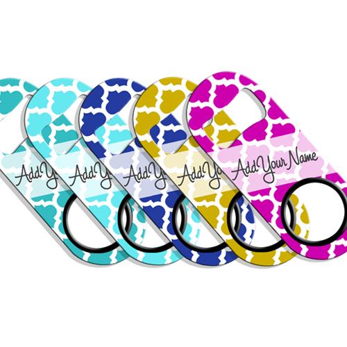 Moroccan Patterns Mini Bottle Opener - ADD YOUR NAME
