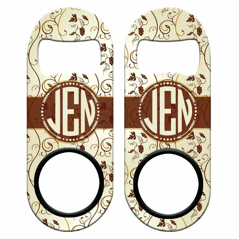 Add Your Name - Mini Bottle Opener with Retractable Reel - Vintage Design 2 - Image 2