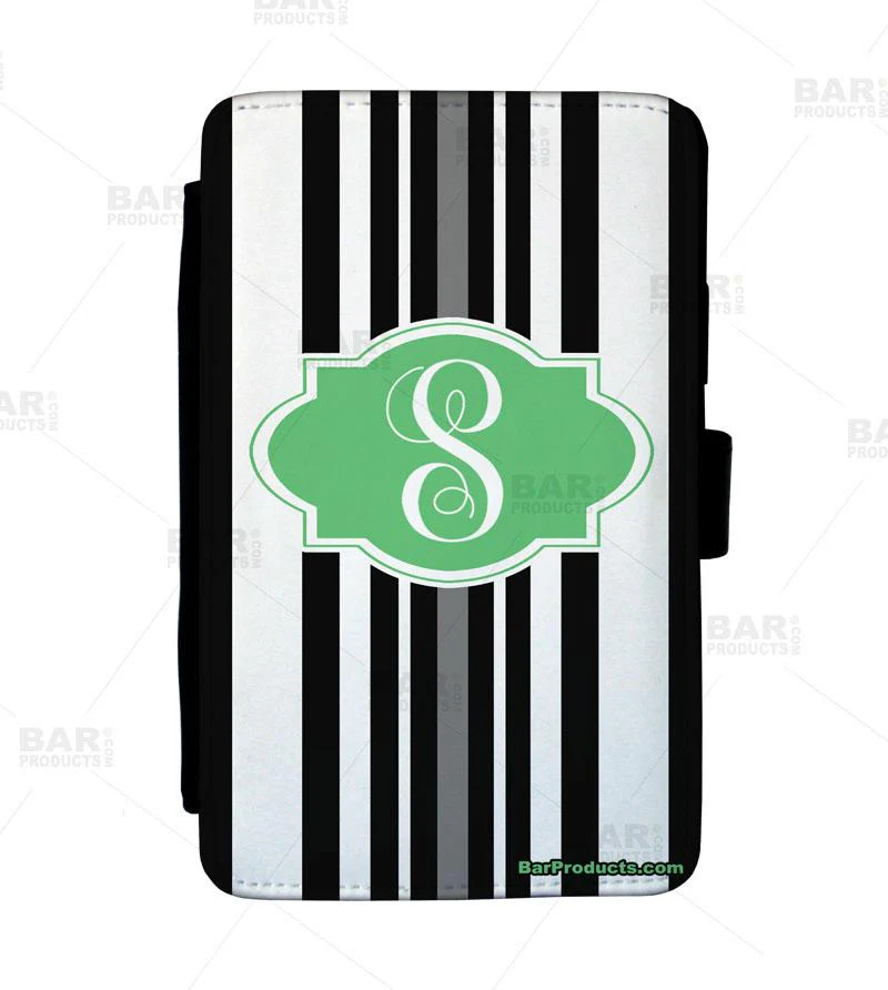 ADD YOUR NAME - Monogram Stripes Guest Check Pad Holder - Image 3