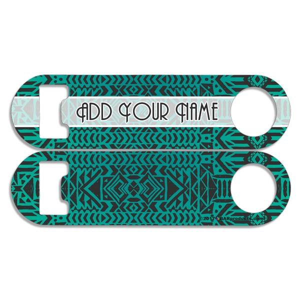 Add Your Name - Skinny Mini Bottle Opener - Boho Aztec - Image 3