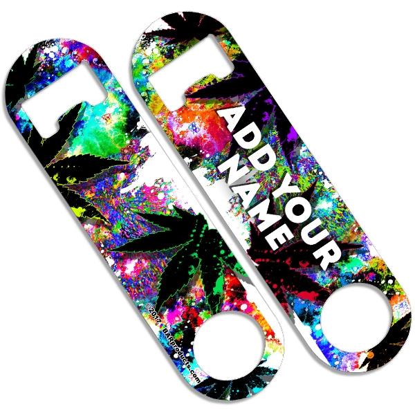 Add Your Name - Skinny Mini Bottle Opener - Colorful Stoner