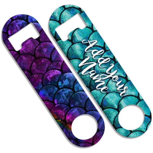 Add Your Name - Skinny Mini Bottle Opener - Mermaid Scales