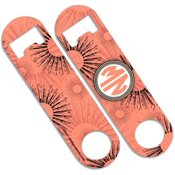 Add Your Name - Skinny Mini Bottle Opener - Monogram Sunburst