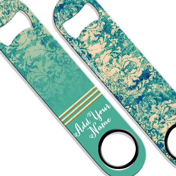 Antique Damask SPEED Bottle Opener - ADD YOUR NAME