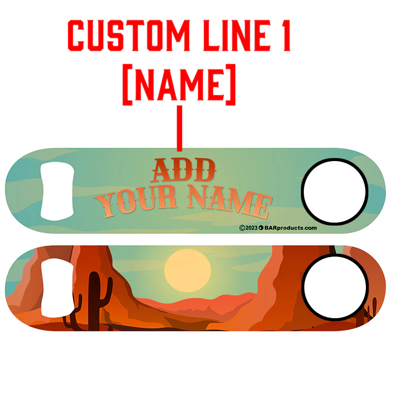 "ADD YOUR NAME" Speed Bottle Opener - Western - Image 2