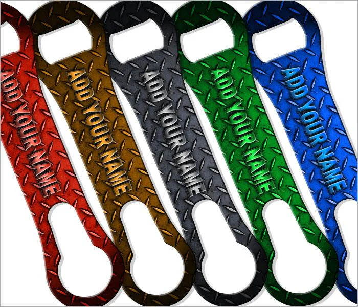 V-ROD® Bottle Opener – CUSTOMIZABLE Metal Plate – Several Color Options