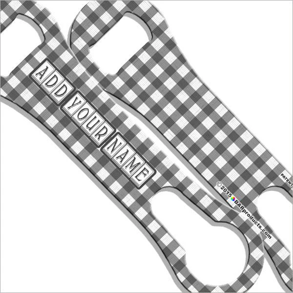 V-ROD® Bottle Opener – CUSTOMIZABLE Plaid Pattern – Several Color Options - Image 5