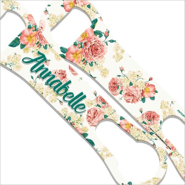 "ADD YOUR NAME" V-ROD® Bottle Opener – Floral Wallpaper – Several Color Options - Image 3