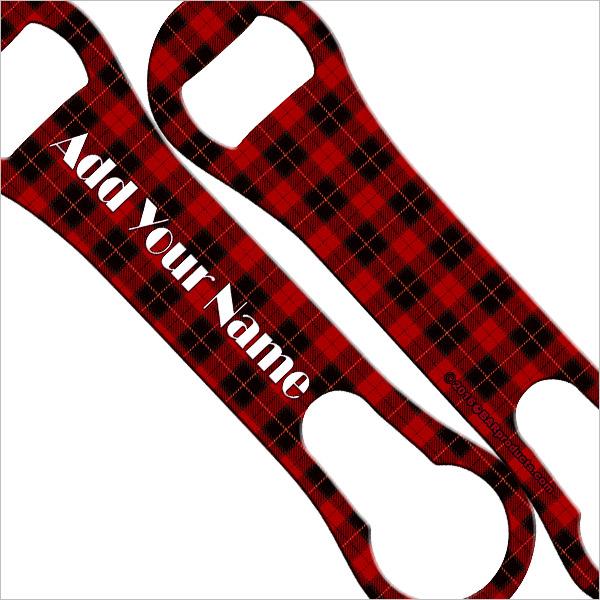 ADD YOUR NAME V-Rod® Bottle Opener – Winter Plaids - Image 3
